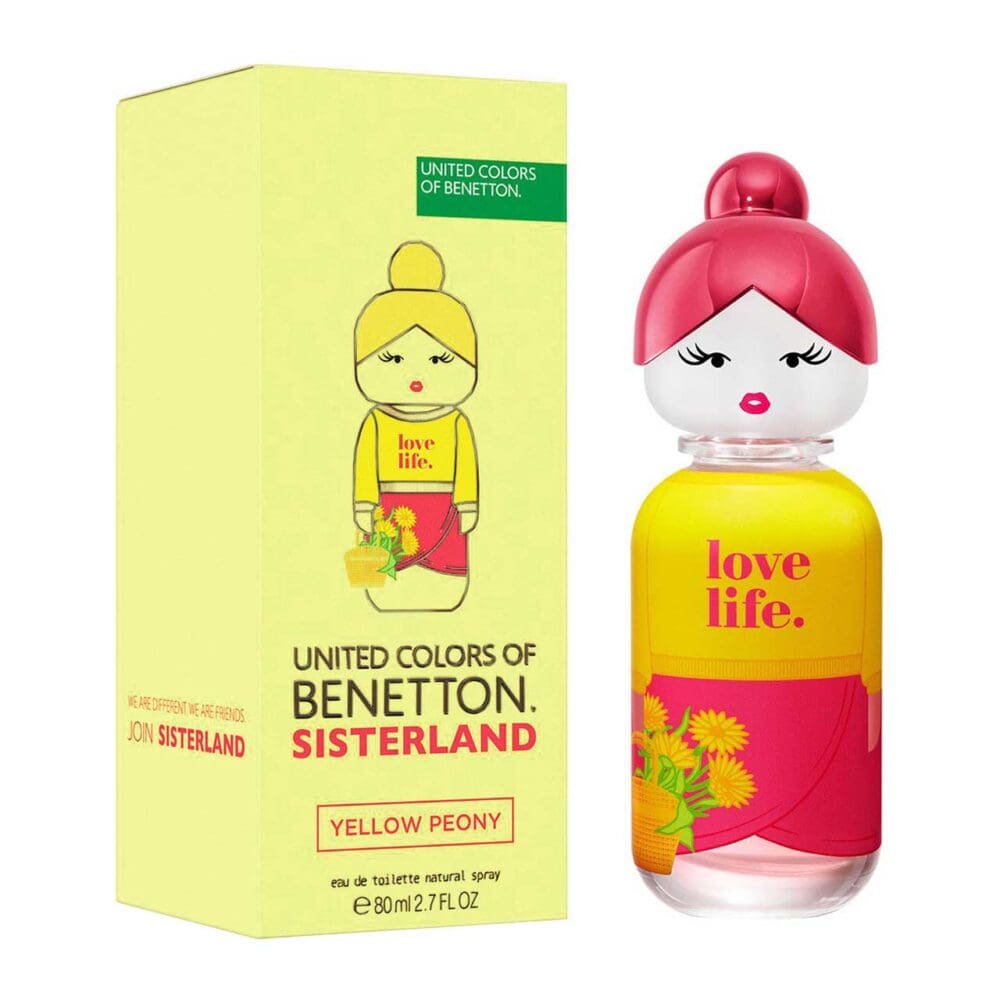 Perfume de mujer benetton sisterland yellow peony 80 ml agua de tocador