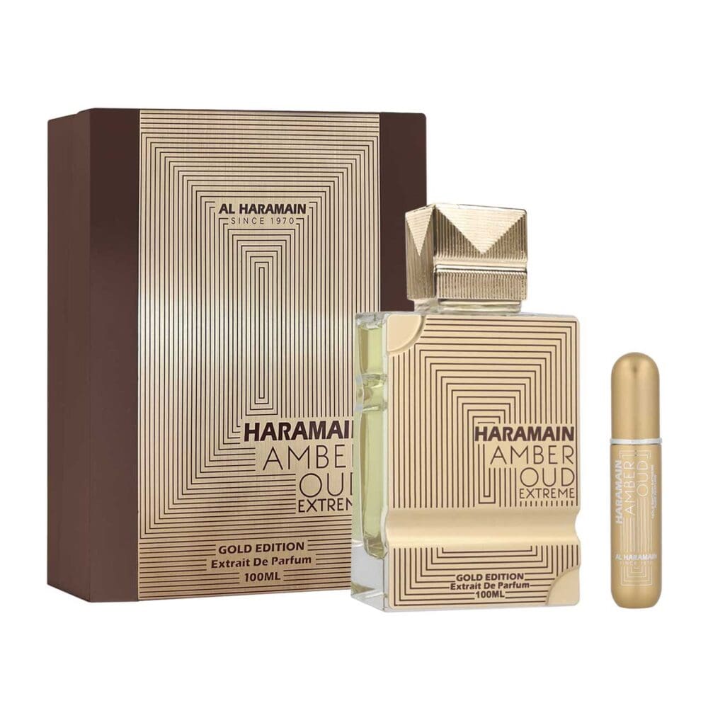 Perfume unisex al haramain amber oud gold extreme 100 ml + rellenable agua de perfume